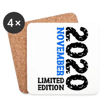 2020 Novembre Édition Limitée 3ème Anniversaire Décoration - Dessous de verre (lot de 4) - blanc - Devant