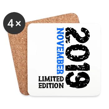 2019 Novembre Édition Limitée 4ème Anniversaire Décoration - Dessous de verre (lot de 4) - blanc - Devant