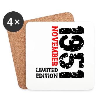 1951 novembre Limited Edition 72e anniversaire décoration - Dessous de verre (lot de 4) - blanc - Devant