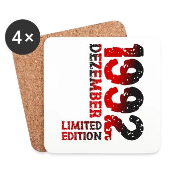 1992 décembre édition limitée 31e anniversaire décoration - Dessous de verre (lot de 4) - blanc - Devant