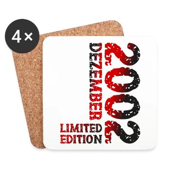 2002 Décembre Edition Limitée 21ème Anniversaire Décoration - Dessous de verre (lot de 4) - blanc - Devant