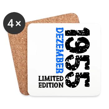 1955 décembre édition limitée 68e anniversaire décoration - Dessous de verre (lot de 4) - blanc - Devant