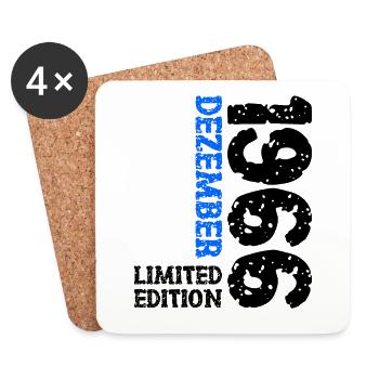 1966 December Limited Edition 57th Birthday Decoration - Coasters (set of 4) - white - Front