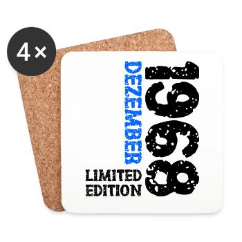 1968 décembre Limited Edition 55e anniversaire décoration - Dessous de verre (lot de 4) - blanc - Devant