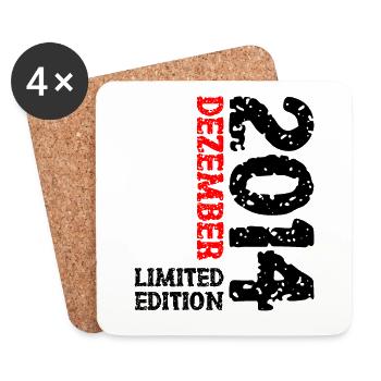 2014 Décembre Édition Limitée 9ème Anniversaire Décoration - Dessous de verre (lot de 4) - blanc - Devant