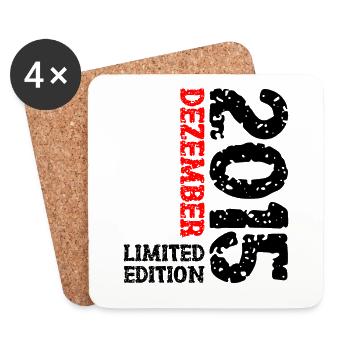 2015 December Limited Edition 8th Birthday Decoration - Coasters (set of 4) - white - Front