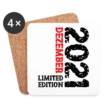 2021 Décembre Édition Limitée 2ème Anniversaire Décoration - Dessous de verre (lot de 4) - blanc - Devant