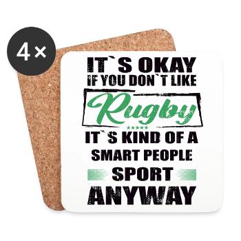It's Okay If You Don't Like Rugby - Coasters (set of 4) - white - Front