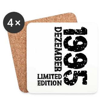 1995 décembre édition limitée 28e anniversaire décoration - Dessous de verre (lot de 4) - blanc - Devant