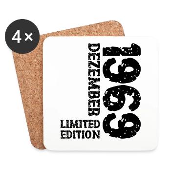 1969 décembre édition limitée 54e anniversaire décoration - Dessous de verre (lot de 4) - blanc - Devant