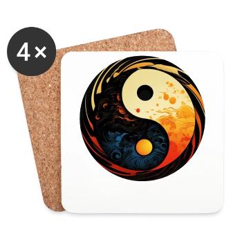 Yin Yang - Coasters (set of 4) - white - Front