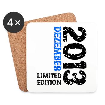 2013 December Limited Edition 10th Birthday Decoration - Coasters (set of 4) - white - Front