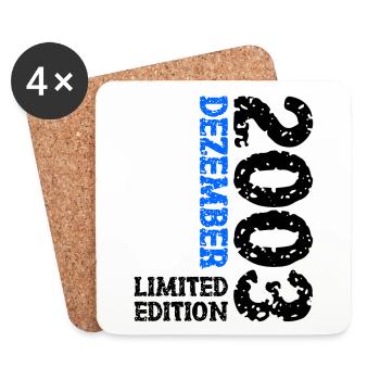2003 décembre édition limitée 20e anniversaire décoration - Dessous de verre (lot de 4) - blanc - Devant