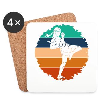 Muay Thaï - Dessous de verre (lot de 4) - blanc - Devant