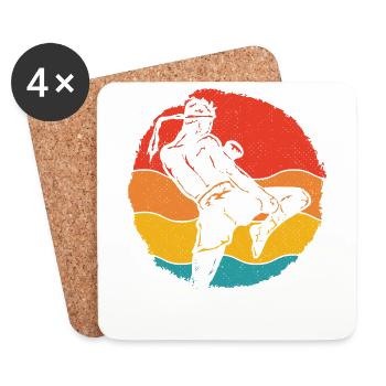 Muay Thaï - Dessous de verre (lot de 4) - blanc - Devant