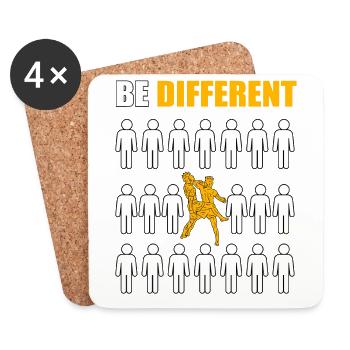 être différent Muay Thai - Dessous de verre (lot de 4) - blanc - Devant