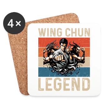 Wing Chun Legend - Coasters (set of 4) - white - Front