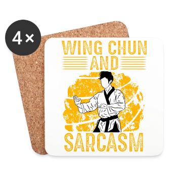 Wing Chun and Sarcasm - Coasters (set of 4) - white - Front