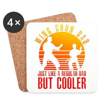 Wing Chun Dad just like a regular Dad but cooler - Coasters (set of 4) - white - Front