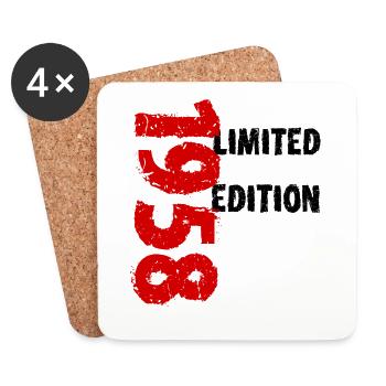 1958 Limited Edition Birthday Gift Wife Husband - Coasters (set of 4) - white - Front