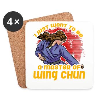 Ich möchte einfach nur ein Meister des Wing Chun sein - Untersetzer (4er-Set) - Weiß - Vorne
