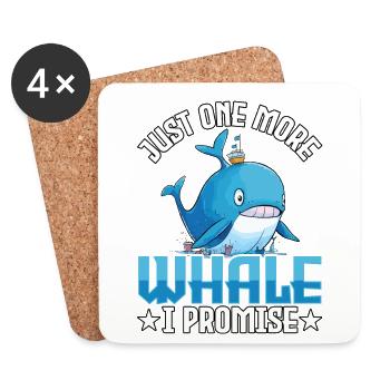 Just one more Whale I promise - Coasters (set of 4) - white - Front