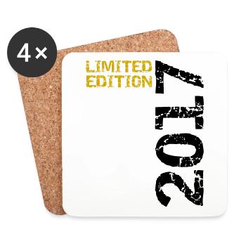 2017 Limited Edition Geburtstag Geschenk Deko - Untersetzer (4er-Set) - Weiß - Vorne
