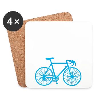 Wheel Bicycle Road Bike Climate Environment Hobby - Coasters (set of 4) - white - Front