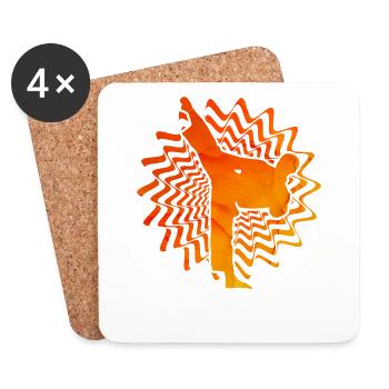 Taekwondo - Dessous de verre (lot de 4) - blanc - Devant