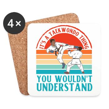 It's a Taekwondo thing you wouldn't understand - Coasters (set of 4) - white - Front