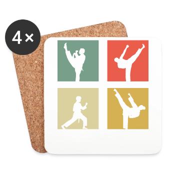 Taekwondo - Coasters (set of 4) - white - Front