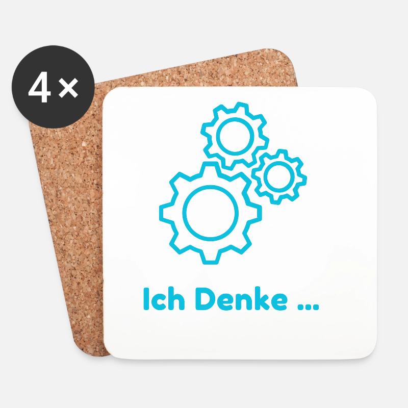 Ich Denke Lustig Sarkasmus Humor Spruch - Untersetzer (4er-Set) - Weiß