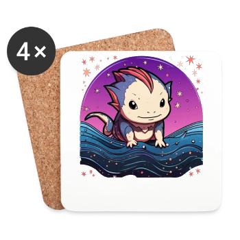 Axolotl - Coasters (set of 4) - white - Front