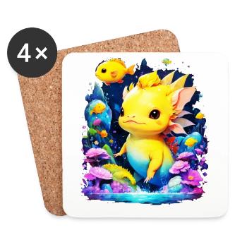 Axolotl - Coasters (set of 4) - white - Front