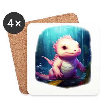 Axolotl - Coasters (set of 4) - white - Front