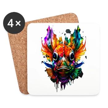 Angelfish - Dessous de verre (lot de 4) - blanc - Devant