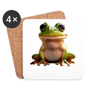 Frog Toad Tree Frog Baby Frogs Cute Frog - Coasters (set of 4) - white - Front