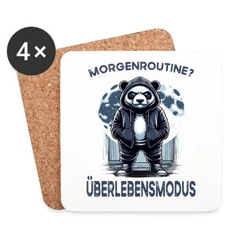 I hate people morning grouch in the office funny - Coasters (set of 4) - white - Front