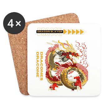 Dragon Slayer - Coasters (set of 4) - white - Front