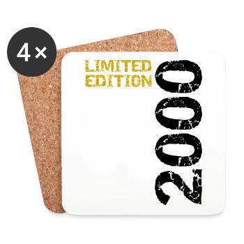 2000 Limited Edition Geburtstag Geschenk Frau Mann - Untersetzer (4er-Set) - Weiß - Vorne