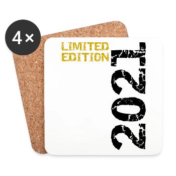 2021 Décoration de cadeau d’anniversaire en édition limitée - Dessous de verre (lot de 4) - blanc - Devant
