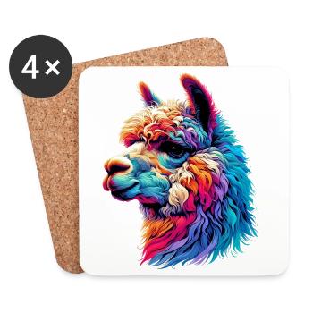 Alpaca - Coasters (set of 4) - white - Front