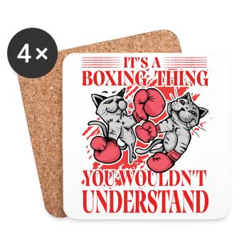 C’est un truc de boxe que vous ne comprendriez pas - Dessous de verre (lot de 4) - blanc - Devant