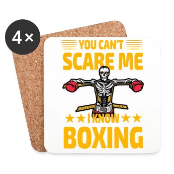 You can't scare me I know Boxing - Coasters (set of 4) - white - Front