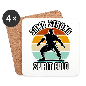 Sumo Starker Geist Kühn - Untersetzer (4er-Set) - Weiß - Vorne