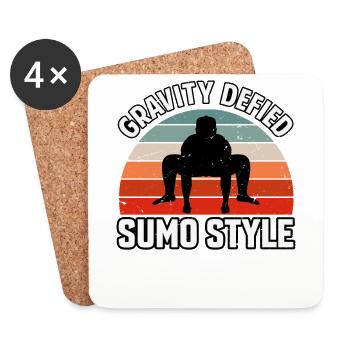 Gravity defied Sumo Style - Coasters (set of 4) - white - Front