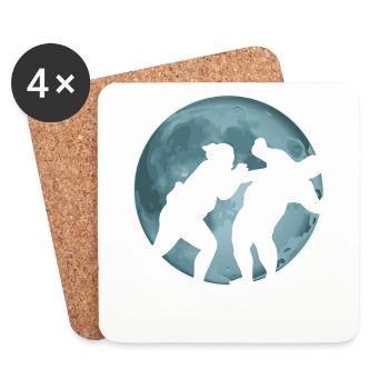 Sumo - Dessous de verre (lot de 4) - blanc - Devant
