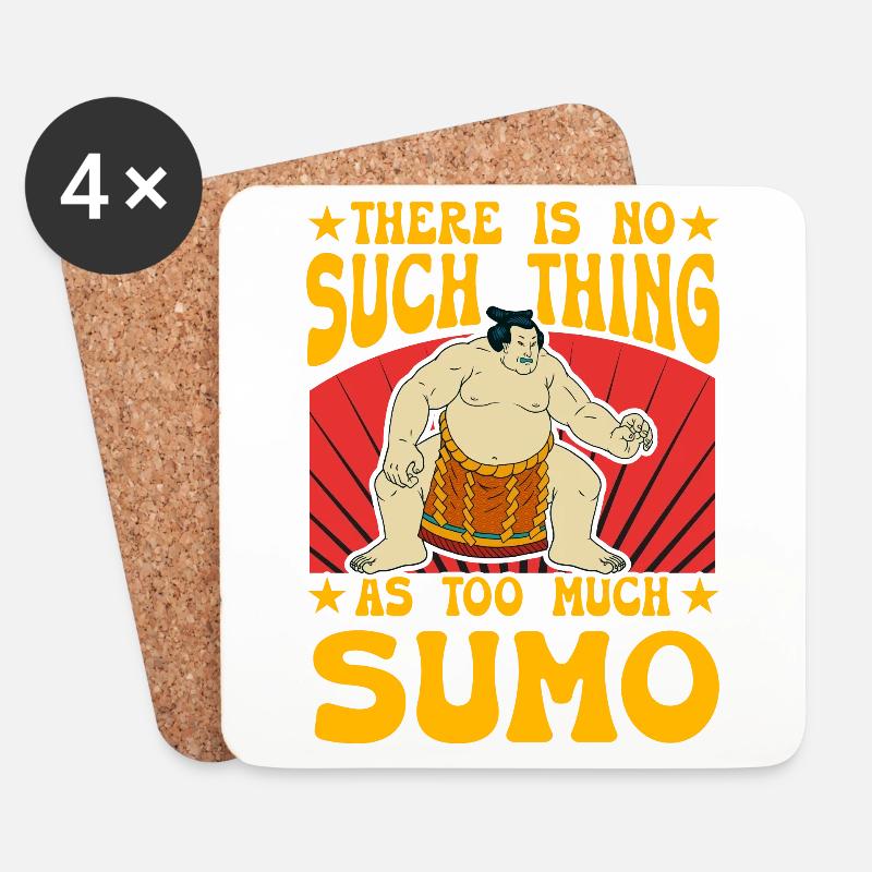 Es gibt nicht zu viel Sumo - Untersetzer (4er-Set) - Weiß