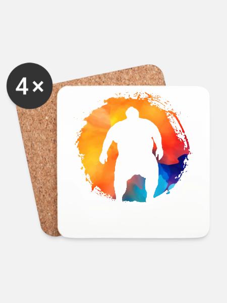 Sumo retro - Coasters (set of 4) - white