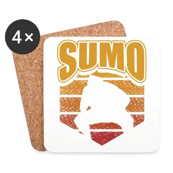 Sumo - Dessous de verre (lot de 4) - blanc - Devant